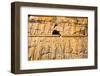 Detail from relief of 100 soldiers on a door jamb of the Palace of 100 Columns, Persepolis,UNESCO W-James Strachan-Framed Photographic Print