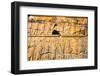 Detail from relief of 100 soldiers on a door jamb of the Palace of 100 Columns, Persepolis,UNESCO W-James Strachan-Framed Photographic Print