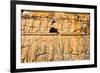 Detail from relief of 100 soldiers on a door jamb of the Palace of 100 Columns, Persepolis,UNESCO W-James Strachan-Framed Photographic Print