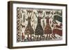 Detail from Skogchurch Tapestry Depicting Norse Gods Odin, Thor and Freyr, Sweden, 12th Century-null-Framed Giclee Print