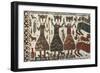 Detail from Skogchurch Tapestry Depicting Norse Gods Odin, Thor and Freyr, Sweden, 12th Century-null-Framed Giclee Print