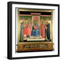 Detail from the Annalena Altarpiece Showing the Virgin and Child with St. Peter the Martyr-Fra Angelico-Framed Premium Giclee Print