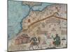 Detail from the Catalan Atlas, 1375-Abraham Cresques-Mounted Giclee Print