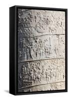 Detail from the Column of Trajan, Trajan Forum (Foro Traiano), Rome, Lazio, Italy-Stuart Black-Framed Stretched Canvas