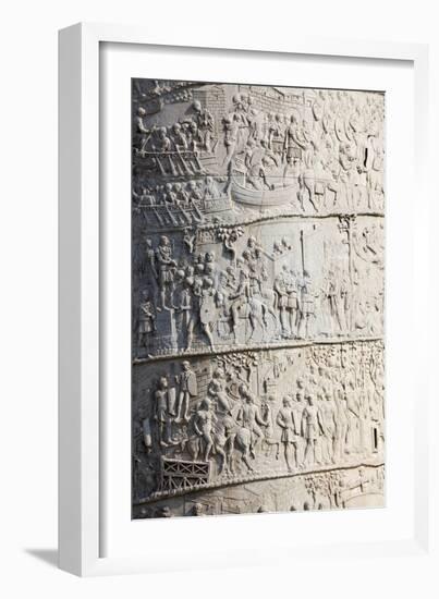 Detail from the Column of Trajan, Trajan Forum (Foro Traiano), Rome, Lazio, Italy-Stuart Black-Framed Photographic Print