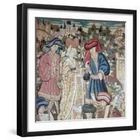 Detail from the Devonshire Hunting Tapestries, 15th Century-CM Dixon-Framed Giclee Print