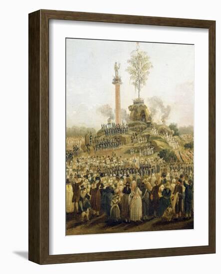 Detail from the Festival of the Supreme Being at the Champ De Mars, June 8, 1794-Pierre Antoine Demachy-Framed Giclee Print