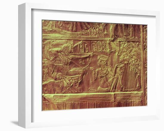 Detail from the Golden Shrine, Tutankhamun's Treasure-null-Framed Giclee Print