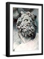 Detail from the Great Frieze of the Pergamon Altar, 180-159 BC-null-Framed Photographic Print