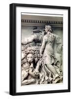 Detail from the Great Frieze of the Pergamon Altar, 180-159 BC-null-Framed Photographic Print