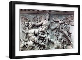 Detail from the Great Frieze of the Pergamon Altar, 180-159 BC-null-Framed Photographic Print