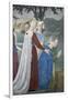 Detail from the Legend of the True Cross Showing Queen of Sheba in Adoration of Tree of Cross-Piero della Francesca-Framed Giclee Print