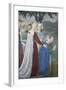 Detail from the Legend of the True Cross Showing Queen of Sheba in Adoration of Tree of Cross-Piero della Francesca-Framed Giclee Print