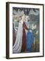 Detail from the Legend of the True Cross Showing Queen of Sheba in Adoration of Tree of Cross-Piero della Francesca-Framed Giclee Print