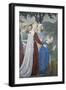 Detail from the Legend of the True Cross Showing Queen of Sheba in Adoration of Tree of Cross-Piero della Francesca-Framed Giclee Print