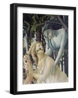 Detail from the Painting "Primavera": Zephyr and the Nymph Chloris-Sandro Botticelli-Framed Giclee Print