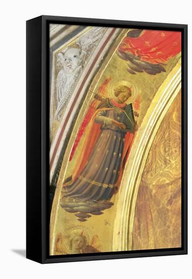 Detail from the Side of the Linaivoli Triptych Showing an Angel Holding a Portative Organ, 1433-Fra Angelico-Framed Stretched Canvas