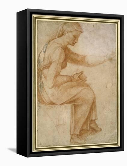 Detail from the Sistine Ceiling-Michelangelo Buonarroti-Framed Stretched Canvas