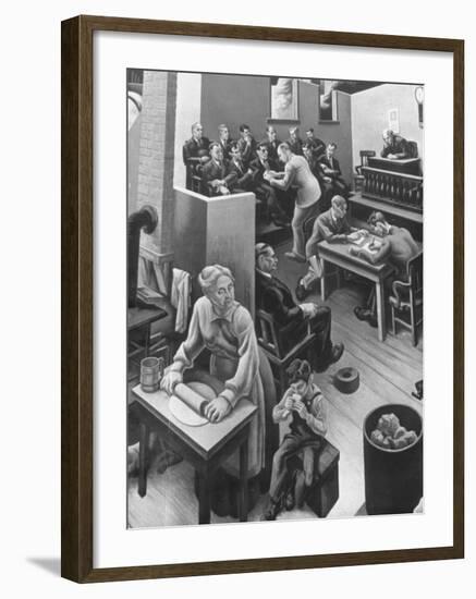 Detail from Thomas Hart Benton's History of Missouri Mural-Alfred Eisenstaedt-Framed Photographic Print