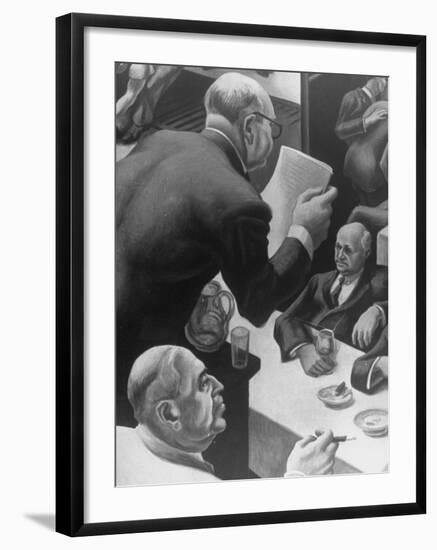 Detail from Thomas Hart Benton's History of Missouri Mural-null-Framed Photographic Print