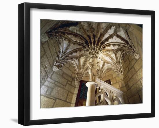 Detail from Vault of Staircase of Palazzo Chambellan of Dijon-null-Framed Giclee Print