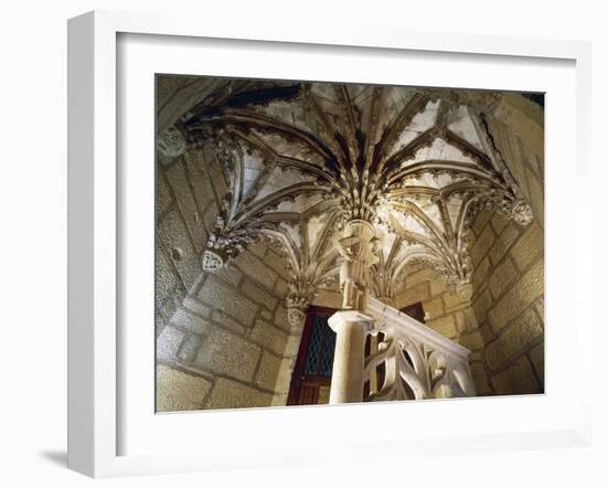 Detail from Vault of Staircase of Palazzo Chambellan of Dijon-null-Framed Giclee Print