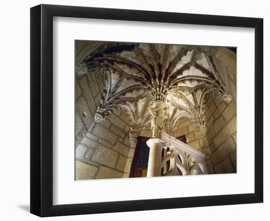 Detail from Vault of Staircase of Palazzo Chambellan of Dijon-null-Framed Premium Giclee Print