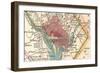 Detail Map of Washington (C. 1900), Maps-Encyclopaedia Britannica-Framed Art Print