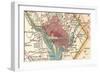 Detail Map of Washington (C. 1900), Maps-Encyclopaedia Britannica-Framed Art Print