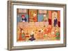 Detail of a Banquet with Musicians, from a Book of Poems by Hafiz Shirazi-null-Framed Giclee Print
