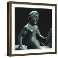 Detail of a Bronze Statue Depicting a Horseman-null-Framed Giclee Print