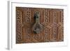 Detail of a Carved Wooden Door in the Musee De Marrakech, Marrakech, Morocco, North Africa, Africa-Martin Child-Framed Photographic Print