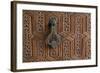 Detail of a Carved Wooden Door in the Musee De Marrakech, Marrakech, Morocco, North Africa, Africa-Martin Child-Framed Photographic Print