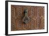 Detail of a Carved Wooden Door in the Musee De Marrakech, Marrakech, Morocco, North Africa, Africa-Martin Child-Framed Photographic Print