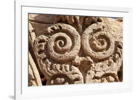 Detail of a Column in the Bath House, Apollonia, Libya, North Africa, Africa-Oliviero Olivieri-Framed Photographic Print