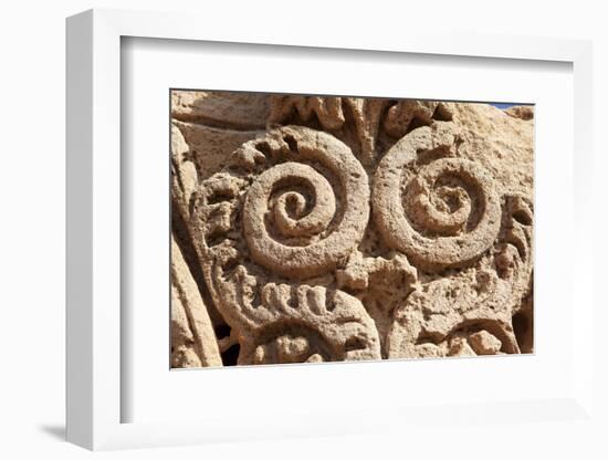 Detail of a Column in the Bath House, Apollonia, Libya, North Africa, Africa-Oliviero Olivieri-Framed Photographic Print