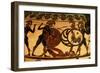 Detail of a Corinthian Vase Showing a Hoplite Battle, circa 600 BC-null-Framed Giclee Print