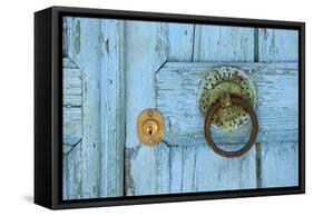 Detail of a Door in Sivas, South Coast, Crete, Greece, Europe-Christian Heeb-Framed Stretched Canvas