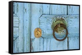 Detail of a Door in Sivas, South Coast, Crete, Greece, Europe-Christian Heeb-Framed Stretched Canvas