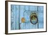 Detail of a Door in Sivas, South Coast, Crete, Greece, Europe-Christian Heeb-Framed Photographic Print