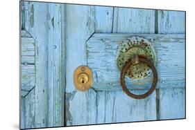 Detail of a Door in Sivas, South Coast, Crete, Greece, Europe-Christian Heeb-Mounted Photographic Print
