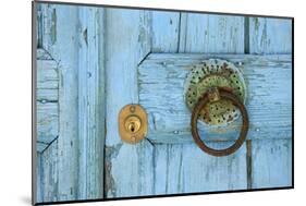 Detail of a Door in Sivas, South Coast, Crete, Greece, Europe-Christian Heeb-Mounted Photographic Print