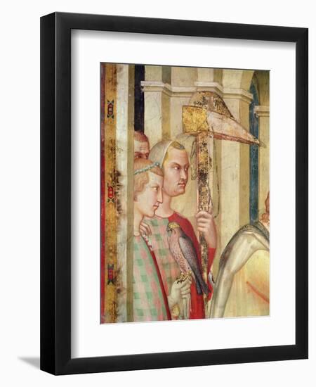 Detail of a Falconer from the Life of St. Martin, C.1326-Simone Martini-Framed Giclee Print