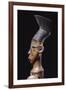 Detail of a Fine Magbetu Harp Depicting the Head Finial in Profile-null-Framed Giclee Print