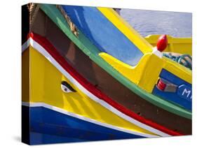 Detail of a Fishing Boat, St. Paul's Bay, Malta, Mediterranean, Europe-Nick Servian-Stretched Canvas