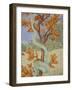 Detail of a Fresco Showing the Serpent in the Garden of Eden, Puteaux, Hauts De Seine-Godong-Framed Photographic Print