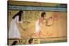 Detail of a Harvest Scene on the East Wall, from the Tomb of Sennedjem, the Workers' Village-null-Stretched Canvas