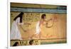 Detail of a Harvest Scene on the East Wall, from the Tomb of Sennedjem, the Workers' Village-null-Framed Giclee Print