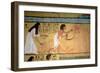 Detail of a Harvest Scene on the East Wall, from the Tomb of Sennedjem, the Workers' Village-null-Framed Giclee Print