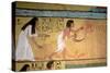 Detail of a Harvest Scene on the East Wall, from the Tomb of Sennedjem, the Workers' Village-null-Stretched Canvas